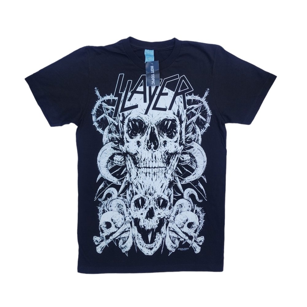 Hot Topic Slayer Bohemian Skull Tee